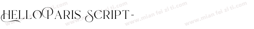 Hello Paris Script字体转换